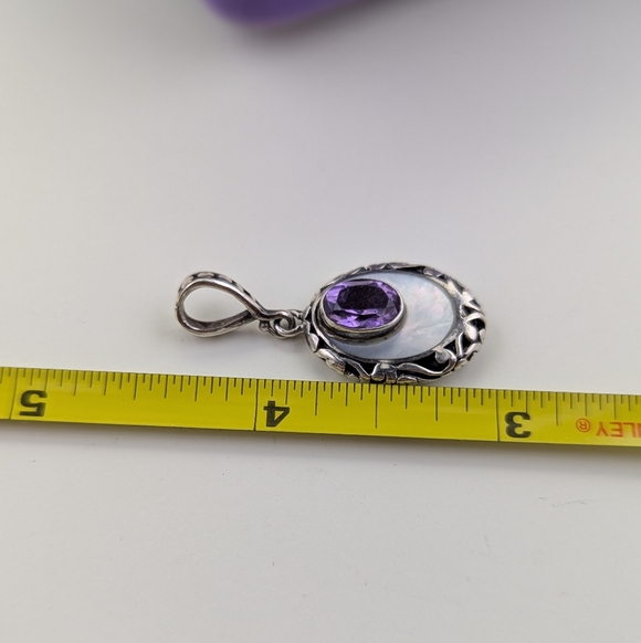 925 Amethyst  pendant - Picture 4 of 6
